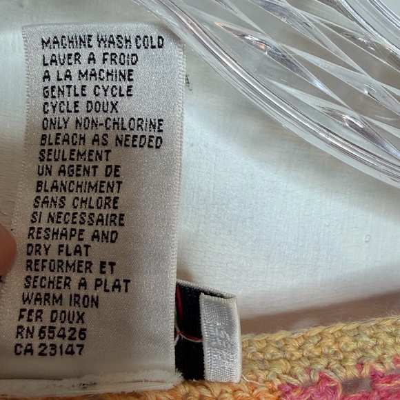 Talbots Crochet Sweater Spring Doily Patchwork Sherbet Multicolor Artsy Sz S - Picture 9 of 10